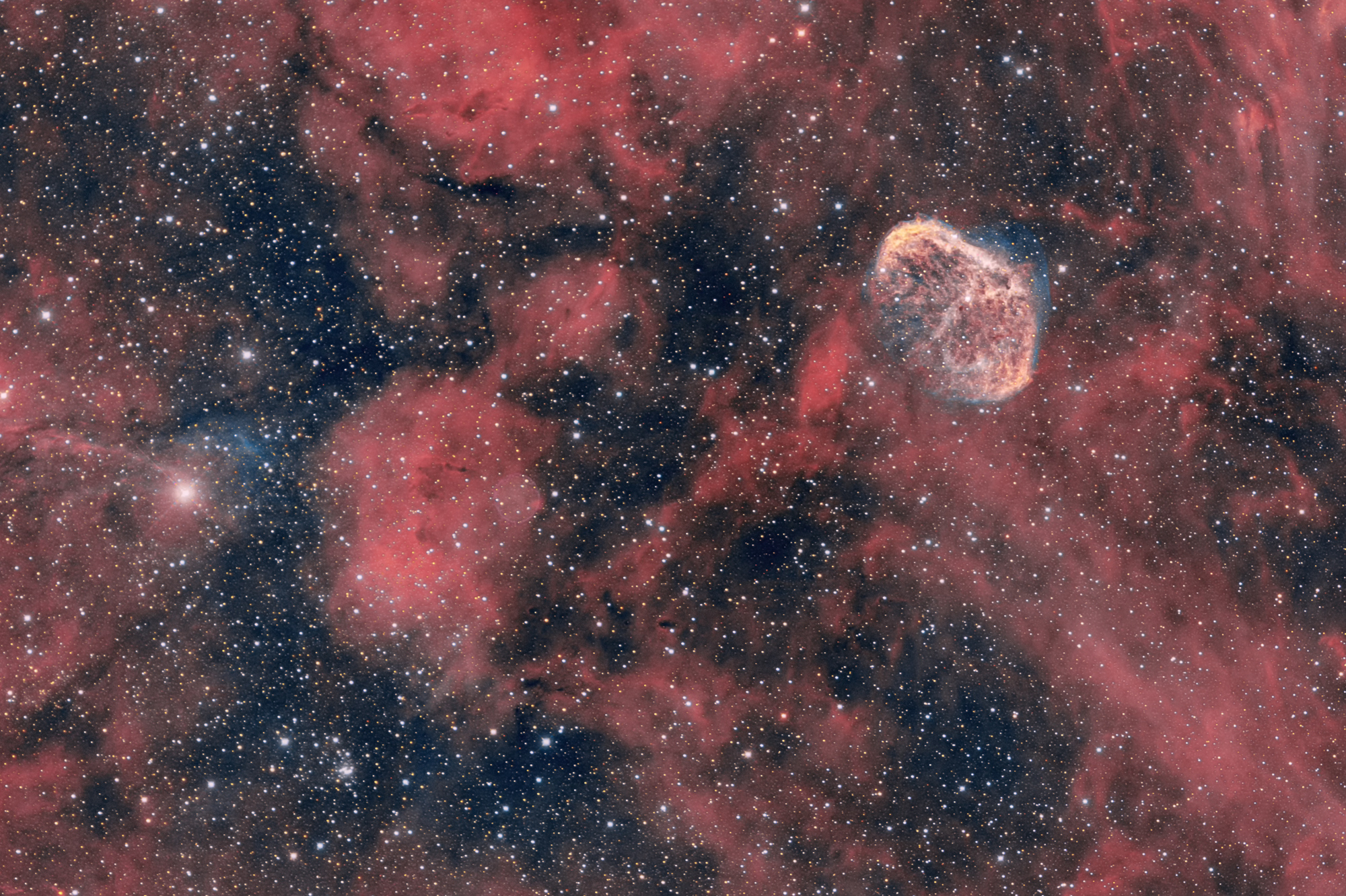 NGC6888 and Soap Bubble widefield